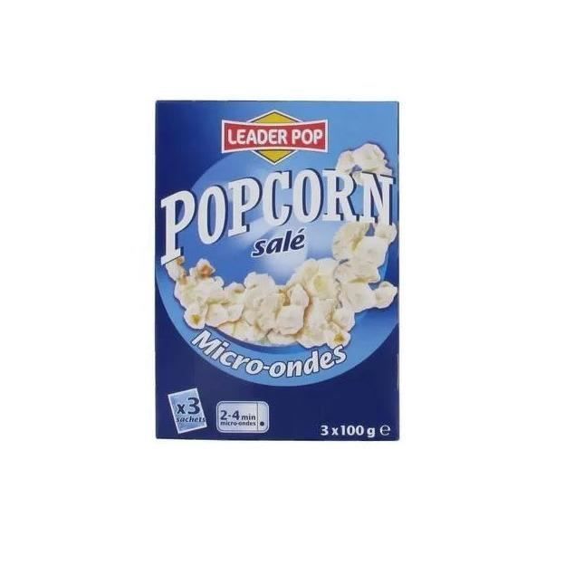 Popcorn salé x3 sachets, 300g - DDM: 02/04/23