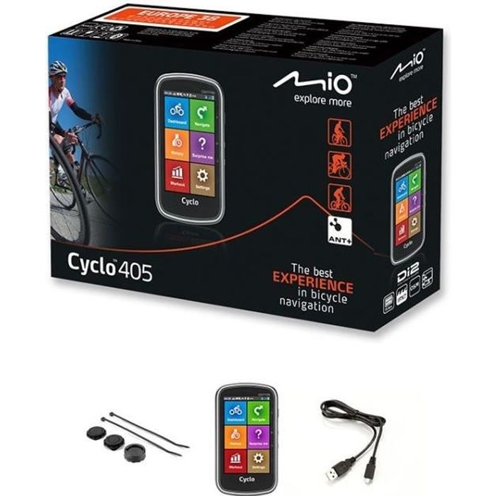 MIO GPS vélo 210 FEU - Processeur ARM Cortex-A7 - GPS Chipset U-blox 7 - Écran tactile 3,5\