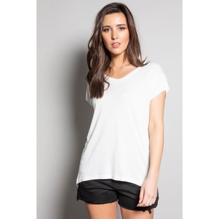 DEELUXE T-shirt fluide à manches courtes SWEET Off White