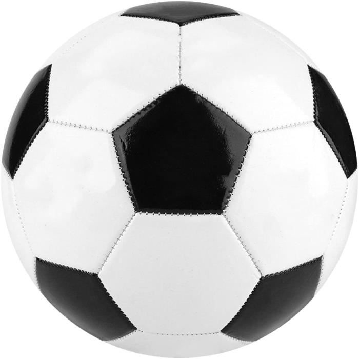Ballon Entraînement Football - Ballon de Football en Salle Et en Extérieur Taille 4 /5 Noir et Blanc Classique Enfant Football
