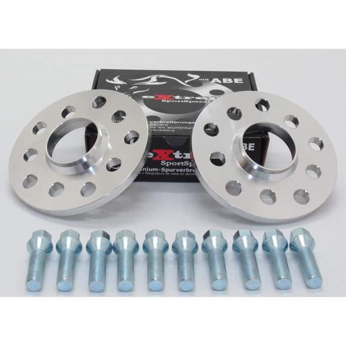 Cales Elargisseur de voies ALU 30mm Entraxe 120-5 Bague 74,1 avec bague de centrage BMW 5er