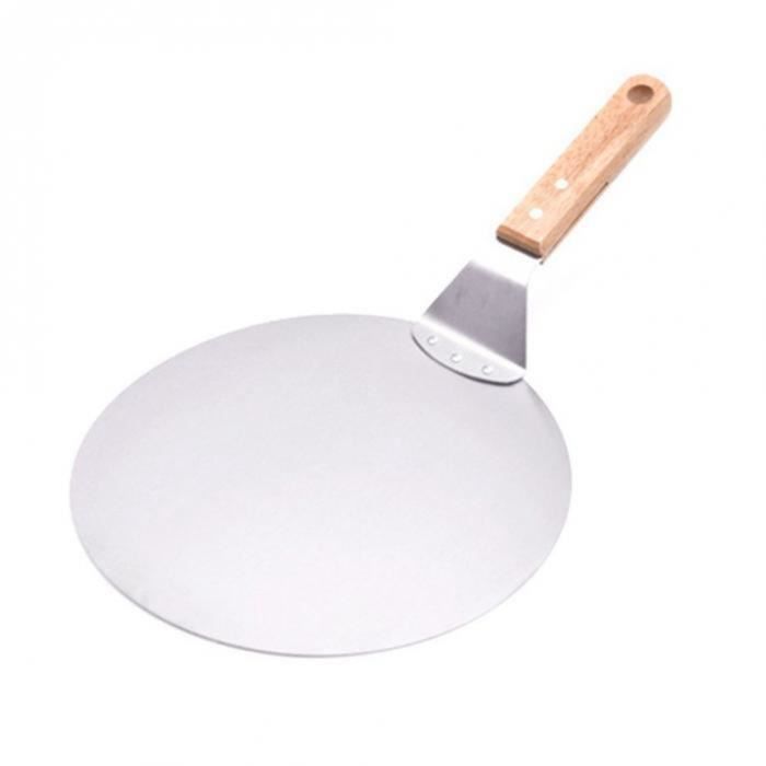 Pizza En Acier Inoxydable Peler Pelle avec Manche En Bois Outils De Cuisson De Pelle À Gâteau Pelles À Pizza Au Fromage