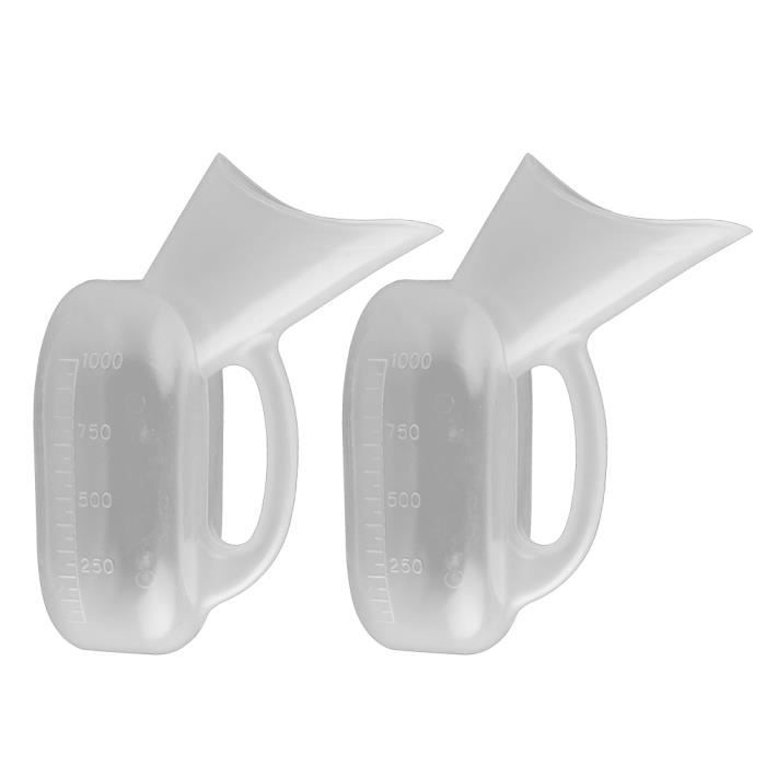 2 pcs Femelle Diplômé Urinoirs Pee Bouteilles Portable Chambre Pots Épaissi En Plastique BASSIN DE LIT - URINAL - CHAISE PERCEE
