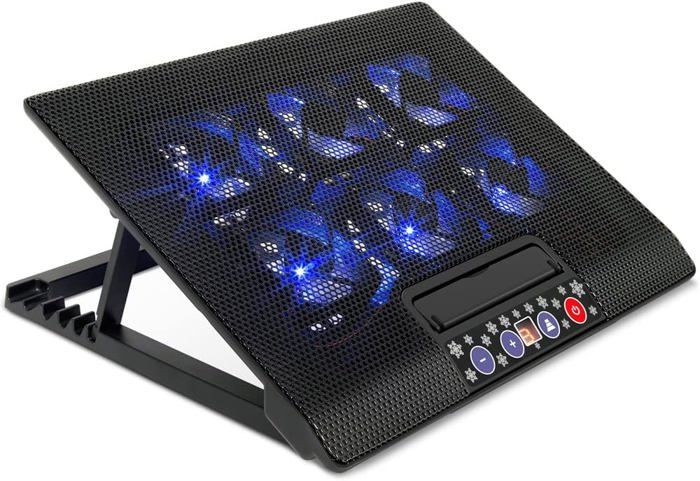Refroidisseurs PC Portable Ordinateur de 12 à 17 Pouces SilencieuxRefroidisseur pour Ordinateur avec 5 en Hauteur2 Ports USB