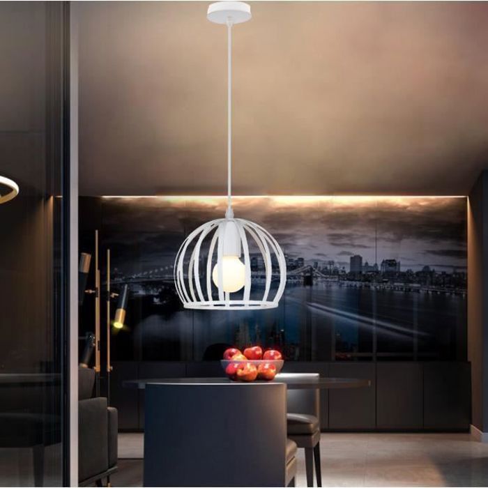 Fusion Suspension Luminaire en Mtal Blanche E27 Lampe Exquis Moderne ...