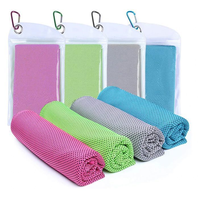 Lot De 2 Serviettes Rafraîchissantes YQXCC 40×12″ – Grises – Pour Sport, Gym, Running