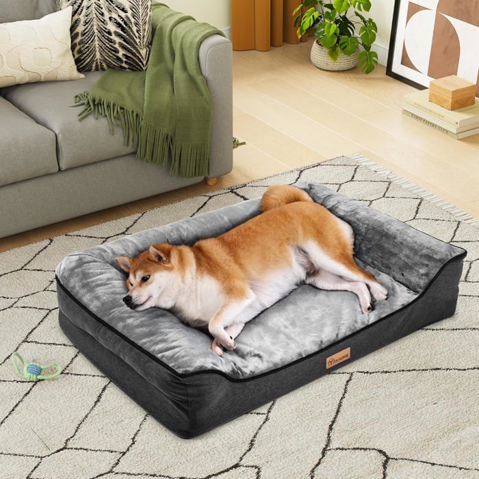 Comparer les prix de Panier Pour Chien Orthopédique,Coussin Dehoussable Pour Chien,Coussin Dehoussable Pour Chien,Lavable Lit Chien,89X63Cm,Gris