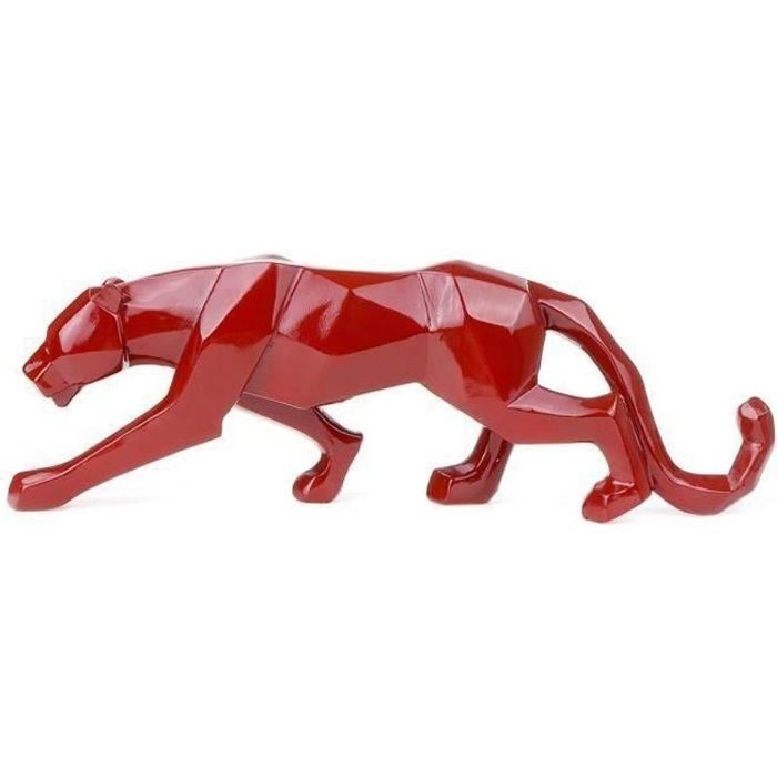 Statuette léopard - résine - noir - H19 - 5 cm - Atmosphera créateur d