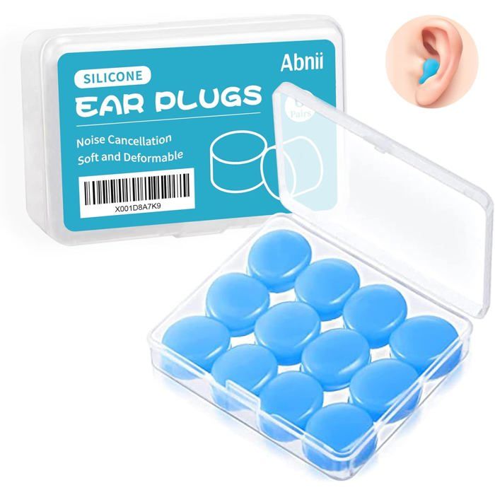 Bouchons D'oreilles Silicone Natation – 3 Paires (rose, Bleu, Noir) – Étanches, Anti-bruit – Avec étuis Individuels – Adulte Et Enfant