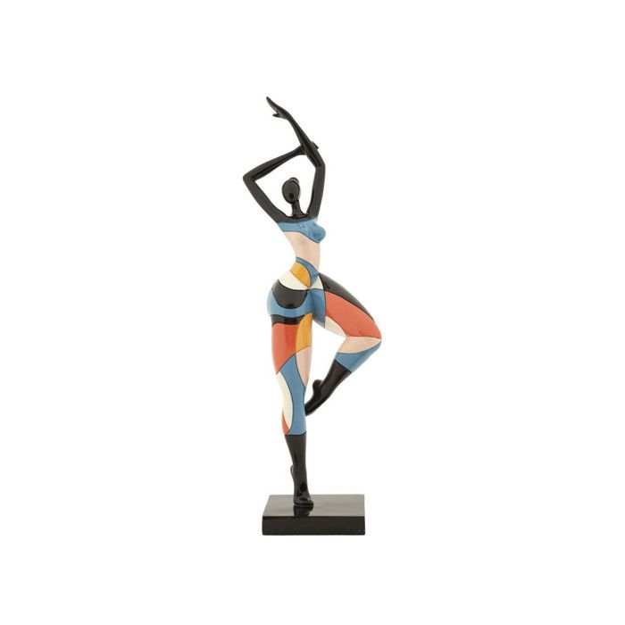Statuette Femme Position Danseuse Rubic 38cm Multicolore