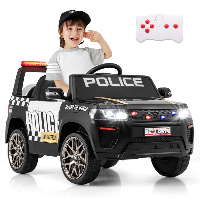 Voiture électrique Enfant 12 V Télécommande pour 3-8 Ans 2 Vitesses Ressort de Suspension Charge 59KG 118x74x71CM Noir/Rose/Rouge