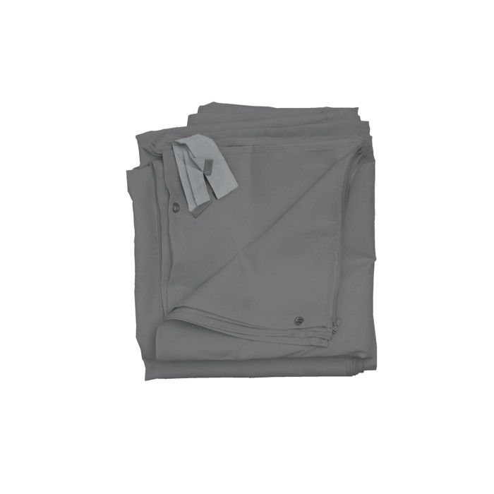 Lot de 4 côtés pour Pergola Cadiz panneau latéral de remplacement 4x4m polyester - gris