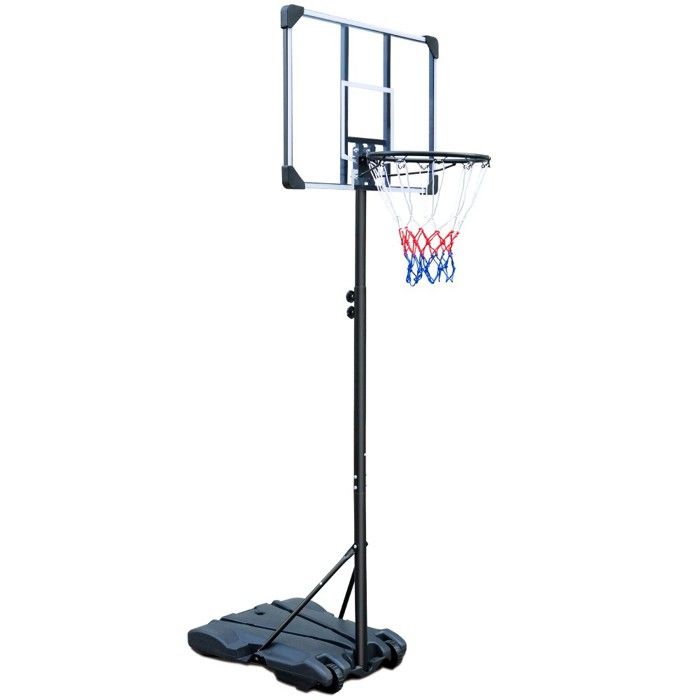 Panier basket portable réglable 81.28x73.66x164cm avec roulettes intérieur extérieur ado adulte athlètes noir Panier basket portable réglable 81.28x73.66x164cm avec roulettes intérieur extérieur ado adulte athlètes noir