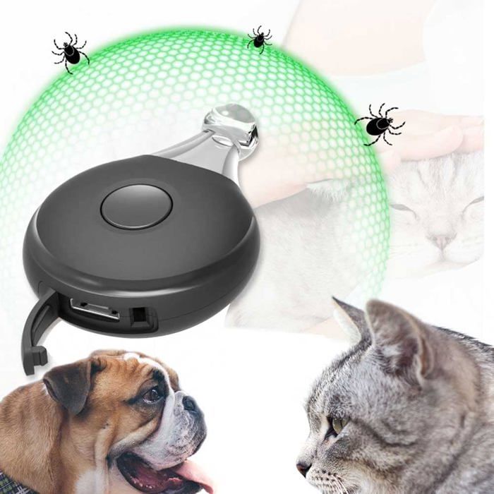 Répulsif à ultrasons Contre Les Moustiques puces et Les tiques pour Animaux Anti Tique Ultrason électronique Répulsif Contre
