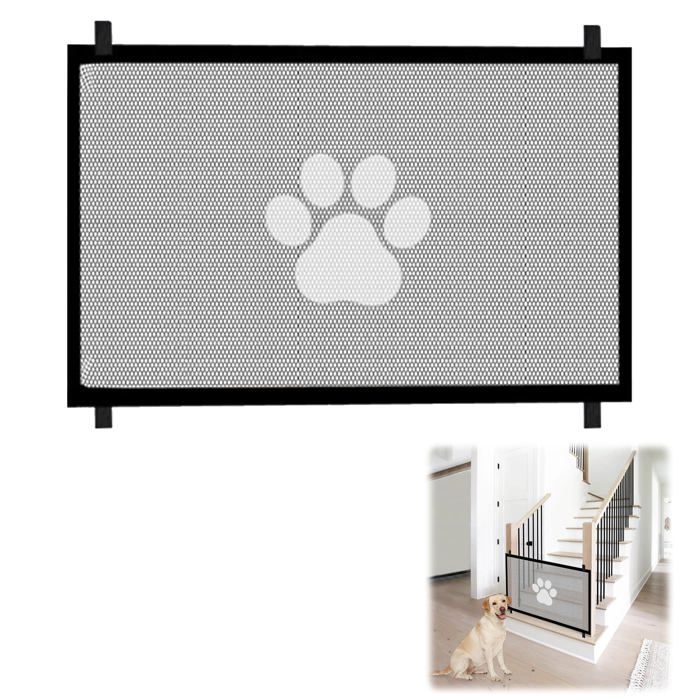 Barrière escalier chien sécurité sans perçage - 1 110x72cm portable enfant animal couloir porte - Noir Aucuneary