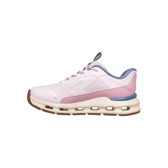 Skechers Basket Basse à Lacets Skechers Juniors Glide Step Vista Lane - Rose Clair
