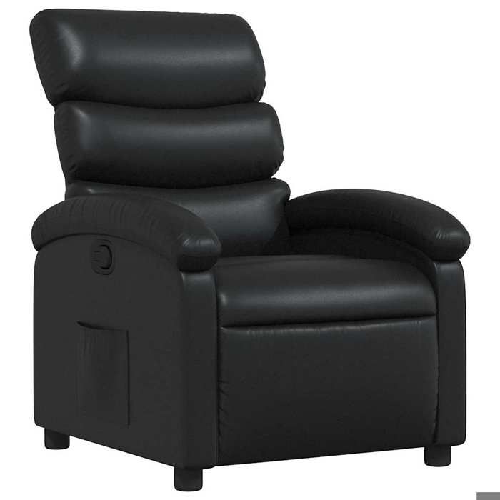 SOLDES DHIVER®Fauteuil inclinable - Fauteuil relaxant - 1 personne - 70x92x995 cm - Noir Similicuir - 37007