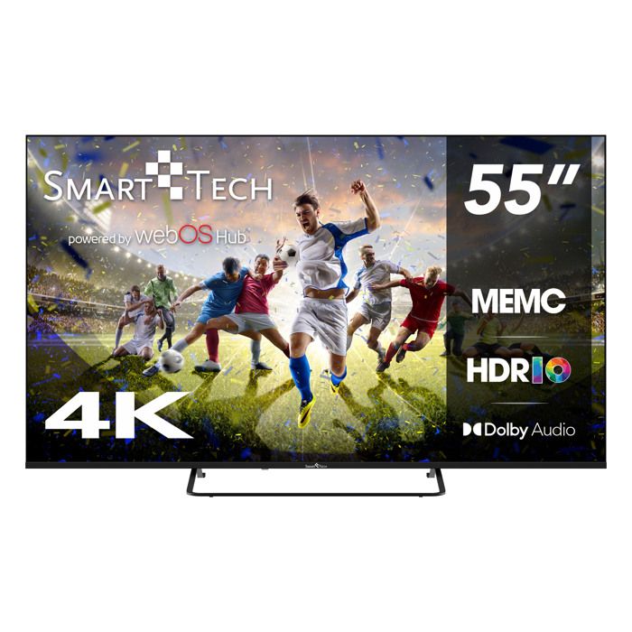 SMART TECH  TV LED 4K UHD 55 (139 cm) Smart TV Web OS-55UW02K3- Netflix Prime Video Youtube 3xHDMI-2xUSB-MEMC-Dolby Audio 