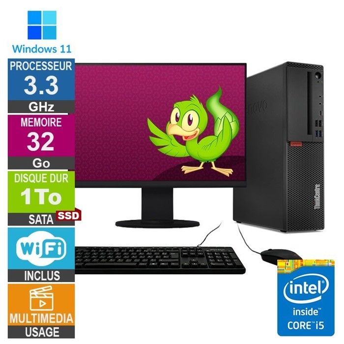 M720s i5 3.30GHz SSD Wifi W11 + Ecran 20 Très bon état - vue 2