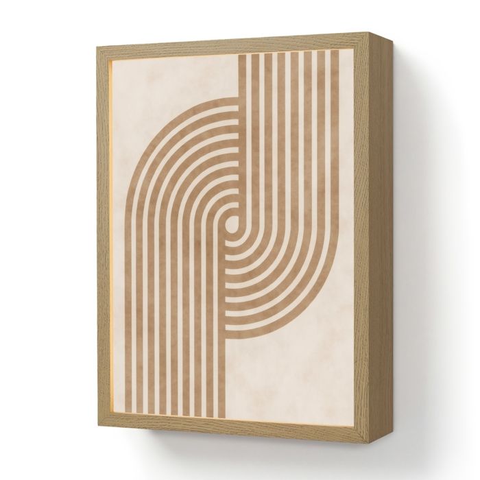 Applique Murale LED - Lampe de Chevet Murale Design - Motif Courbe symétrique - Couleur cuivre 30x40 cm Couleur Beige - OnlyWow