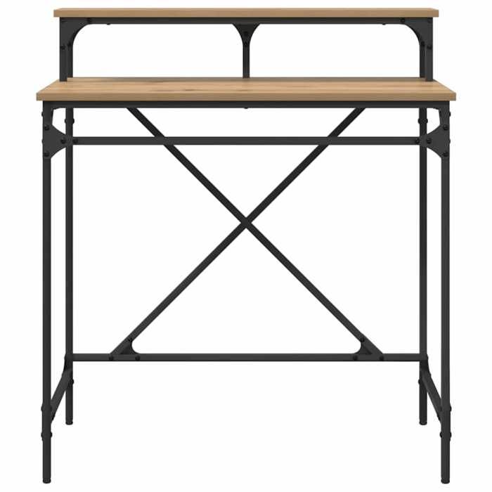 Bureau Moderne Meuble de salon Chêne artisanal 80x50x90 cm Bois dingénierie CC133
