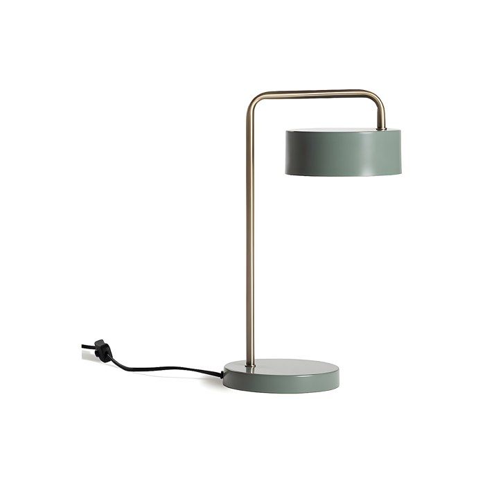 Lampe à poser style vintage - Métal - H. 40 cm - Vert et doré - OTILIE