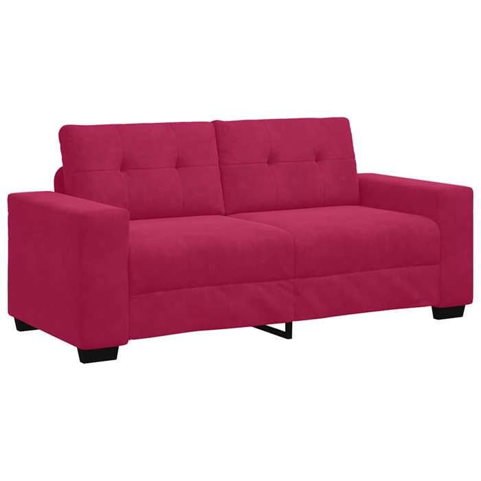 Rouge - Canapé - Sofa deux places -rouge bordeaux 180 x 77 x 82 cm velours &4409