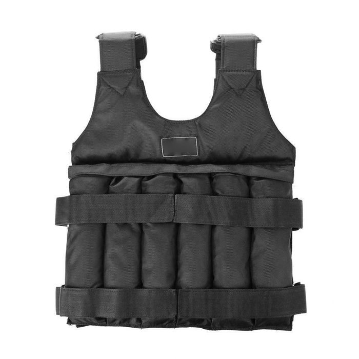 AUCUNE veste à poids réglable Gilet lesté multi-poches veste de poids réglable gilet lesté de chargement pour sport barre Noire