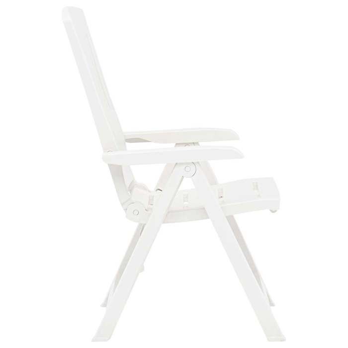 Magnifique Chaises inclinables de jardin - 2 pcs - Plastique Blanc - design polyvalent - pour maison - Blanc 13.7 kg 2026_206445