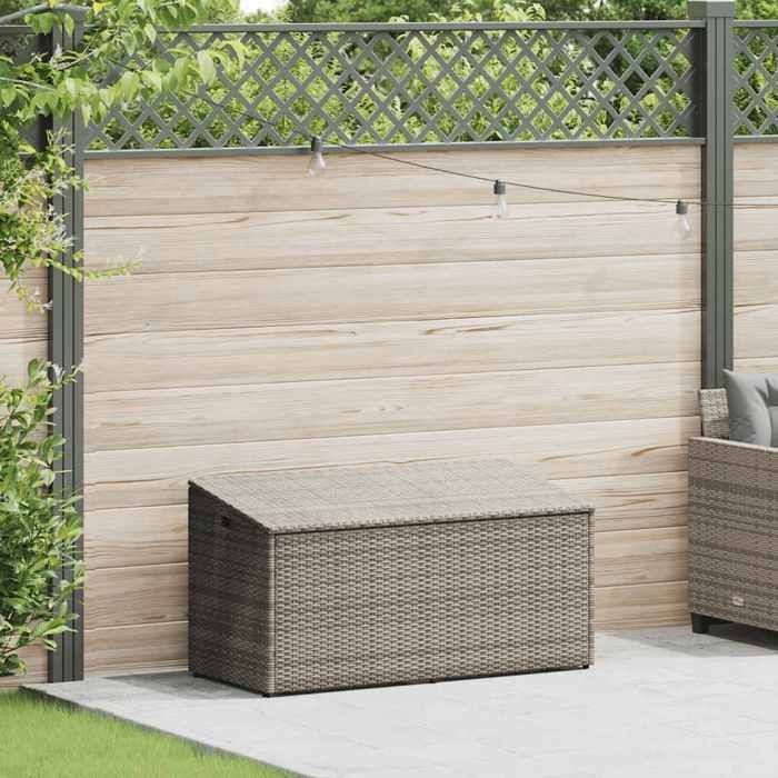 Meuble de balcon - HAOSHOP - Coffre de rangement de jardin Gris 110 x 50 x 58 cm Résine tressée&01_59122
