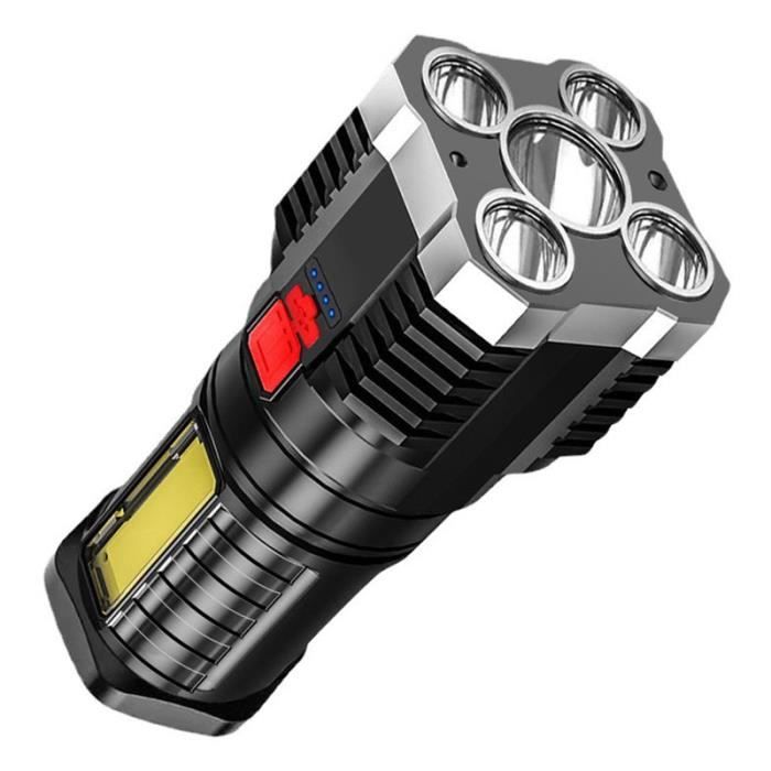 Lampe de poche LED avec zoom télescopique main image 1