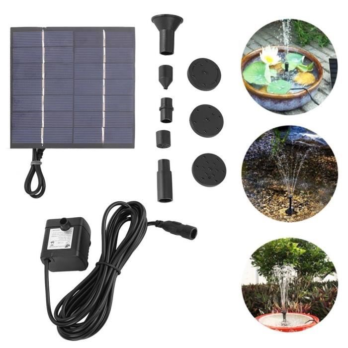 Pompe De Fontaine Solaire 20W – Kit Submersible Avec Panneau Solaire – Débit Réglable 800L/h – Pour Bassin, Bain D’oiseaux, Irrigation, Décoration