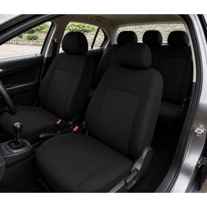 Housses De Siège Auto 9 Pièces En Tissu Noir - Pour Ford, Suzuki, Audi Et Autres - Neuf AUTONET
