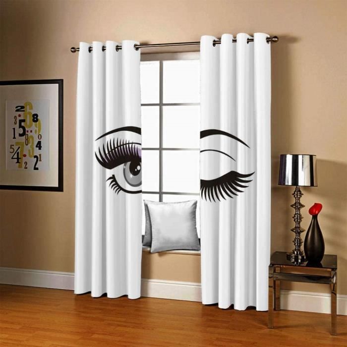 Rideau Occultant Paysage De Lac De Montagne Abstrait 3D Impression Rideaux Salon Moderne