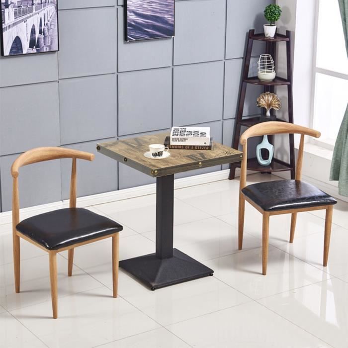 hek table de bar carrée design industriel table bistrot 60*60*75cm piètement central