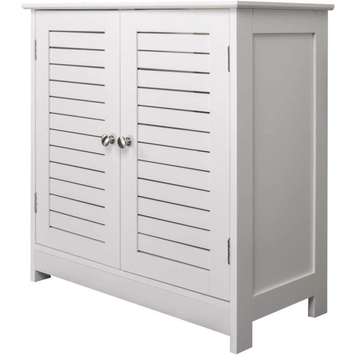 ESituro Meuble Sous Lavabo Salle De Bain à 3 Étagères Sur Pied, Meuble