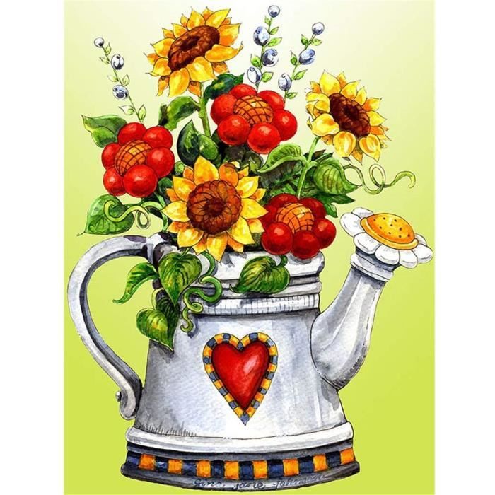 Kit Broderie Diamant 5D Tête De Mort 30x30cm - Loisir Créatif Adulte, Déco Murale