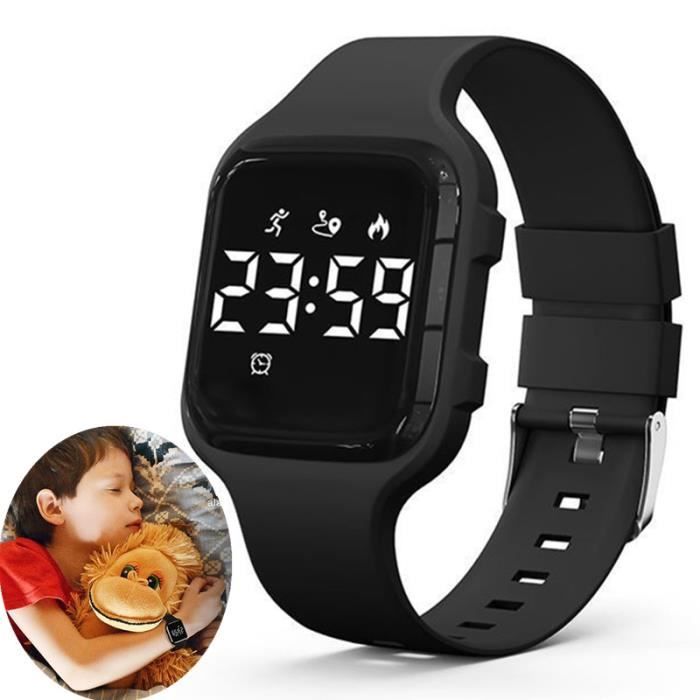 Montre Enfant,Montre Adolescent Sport Digitale de Fitness Tracker,Compteur  intelligent Chronographe/Étanche pour Cadeau Garcon