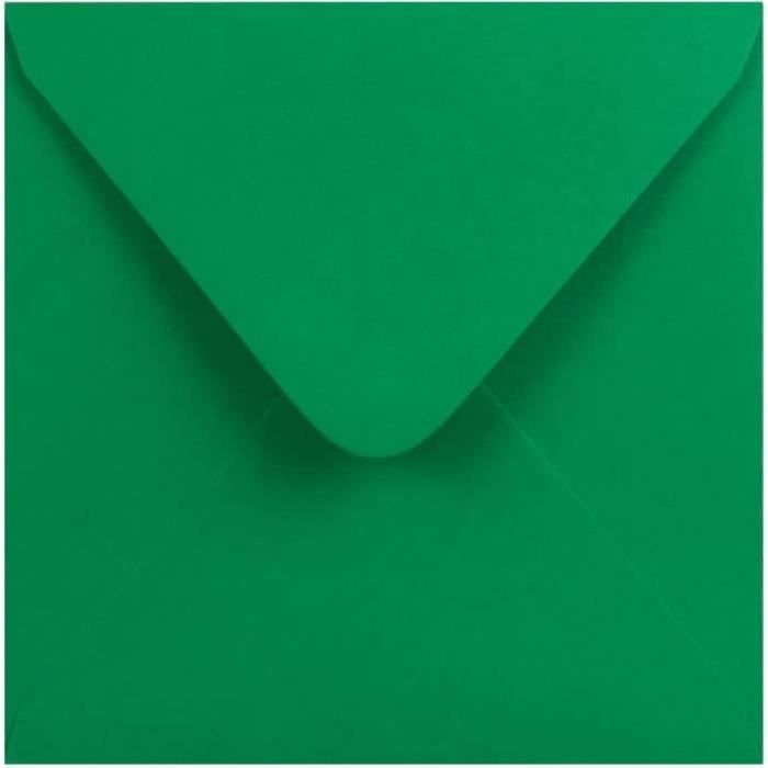 Lot 100 Enveloppes Carrées Dorées Métallisées 155x155 Mm – Pour Cartes De Vœux, Invitations Mariage, Anniversaire Et Créations Manuelles