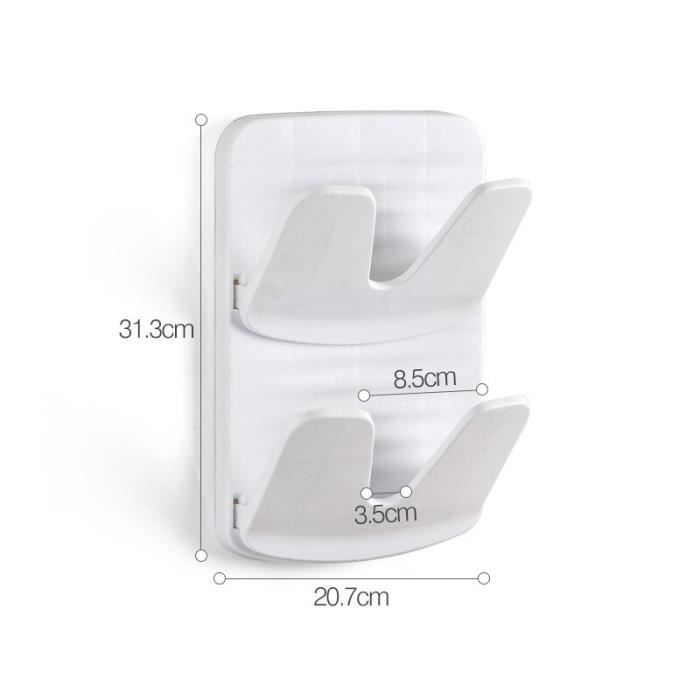 2 Pièces Porte-Couvercles Sans Percage - Support Mural Réglable Pour Casseroles Et Ustensiles (Noir)