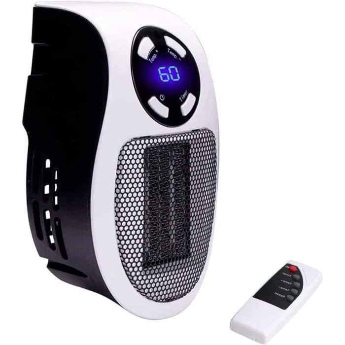 Chauffage D'Appoint Céramique 500W - Mini Radiateur Soufflant PTC, Silencieux Et Sécurisé - 3