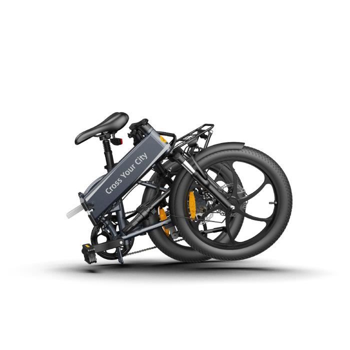 Vélo électrique pliant ALORS gris - A20 XE - VAE - Mixte - 7 vitesses - Alliage d'aluminium