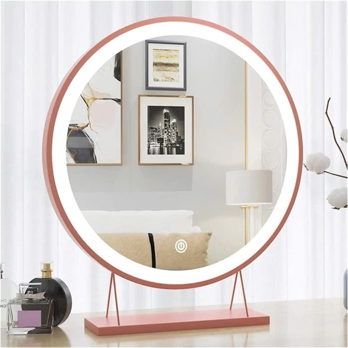 Miroir de vanité de pare-soleil de voiture de LED miroir de vanité de voiture avec 3 Modes d'éclairage capteur tactile rechargeable miroir cosmétique miroir de voiture maquillage
