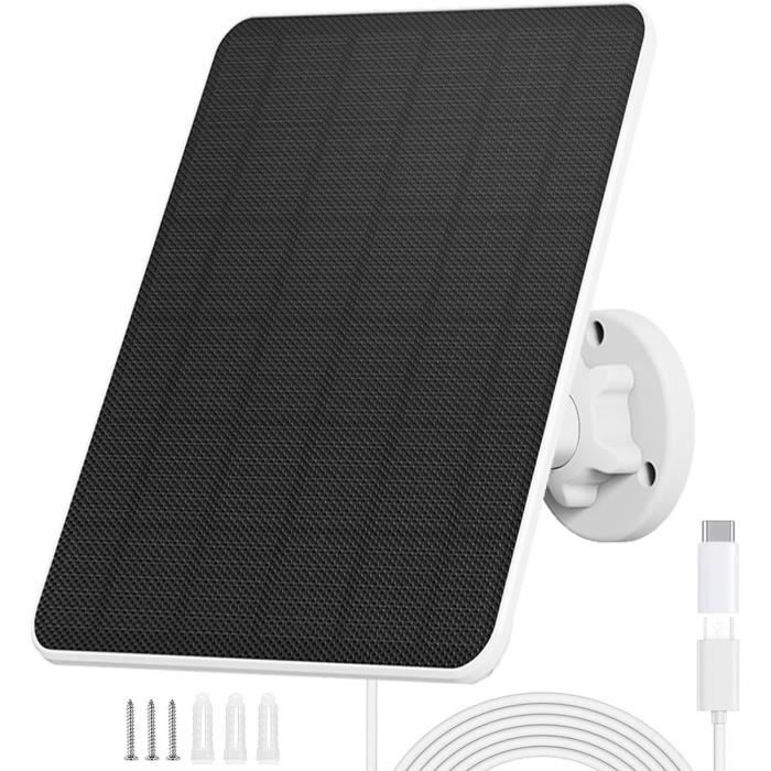 Batterie Panneau Solaire 6W Pour Caméra De Sécurité - Kit Étanche IP66 Avec Câble 3m