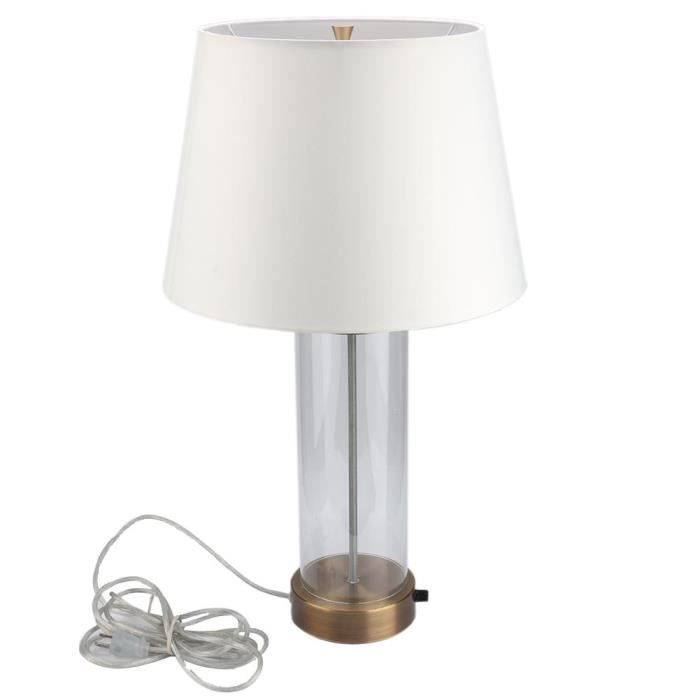 Uk Plug Ac110 240v E27 2 Lampe De Table Diy Decor En Verre Remplissable Pilier Bureau Lumiere Pour La Maison Chambre Achat Vente Uk Plug Ac110 240v E27 2 Cdiscount