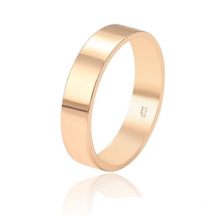 Taille 64 Bague Anneau Alliance Lisse Homme Plaqué Or Jaune 750