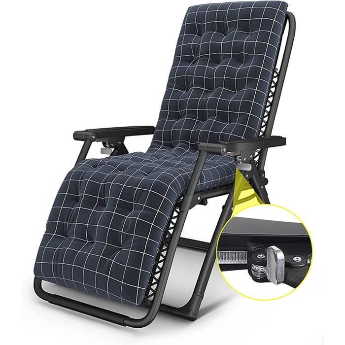 COSTWAY Lot De 2 Chaises De Jardin Pliantes, Chaise Inclinable De Terrasse Avec Dossier Reglable A 7 Niveaux Et Appui Tete Amovible Fauteuil Dexterieur En Tissu Respirant Charge 150 K Gris 82392999