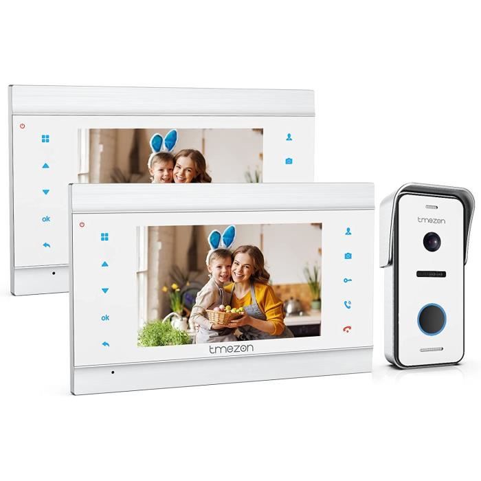 VBESTLIFE Interphone vidéo Kit Sonnette Vidéo Système à 2 Fils LCD TFT