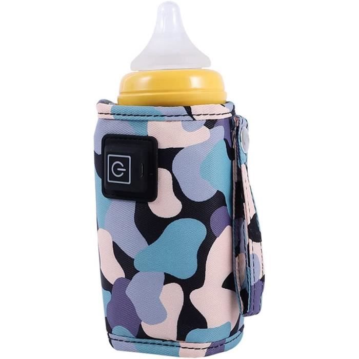 Niukuyu Chauffe-biberon USB Portable - Sac Isotherme Pour Poussette Et Voyage - Allaitement Pratique - Bleu Camo