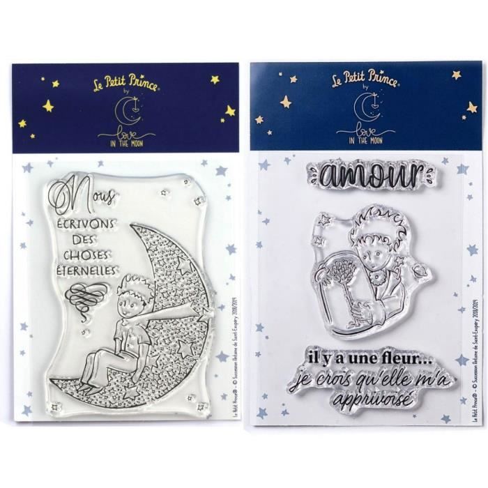 Tampons créatifs - Le Petit Prince - Lune et Fleur - Lot de 3 - Transparent  - Cdiscount Jeux - Jouets